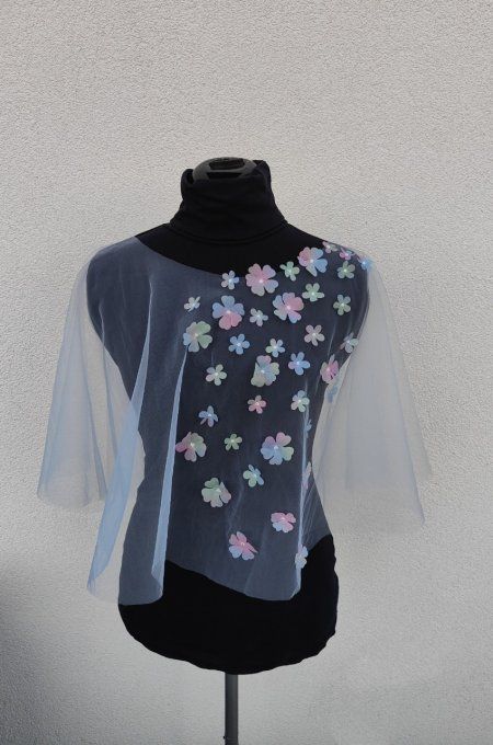 Capelet floral- Modèle "Sylvie"